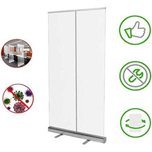KMILE Fresanding Sneeze Guard Guard Floor Standing Wide Roll Up Sneezé Screen Sneeze Guard Guardia per Contatore Clear Film Scudo Protettivo per caffè, Negozi al Dettaglio, cassiere, Receptionist