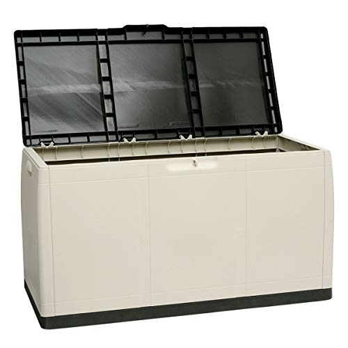 Trioplast Yellowshop - Baule Contenitore Cm 118x54 H 65 Cassapanca in Resina Porta Legna Attrezzi Esterno Interno Litri 414 Modello Gbox