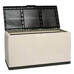 Trioplast Yellowshop - Baule Contenitore Cm 118x54 H 65 Cassapanca in Resina Porta Legna Attrezzi Esterno Interno Litri 414 Modello Gbox