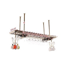 MFLASMF European Bar Creative Stainless Steel Light Wine Rack, Wine Glass Rack, Upside Down Home Wine Glass Rack, stemware Rack (Size : 60 * 35cm)