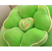 Multi-Choice Creativo Fiore Forma Gettare Cuscino Super Morbido Peluche Cuscino Ripieno Cuscino 3D Decorazione Casa Giocattolo Pavimento Cuscini Animali,Green