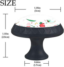 Anguria Fragola Arancia e Arancia Pomelli per Porta Set di 4 Pomelli per Mobili Manopole per Cassetti Cucina Armadio Vetro