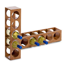 Zeller 13565 Portabottiglie di Vino, Tela, Beige, 13.5x12.5x53 cm
