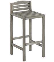 Dehner Sgabello da bar Southampton, ca. 93 x 44 x 41 cm, in legno di acacia FSC, grigio
