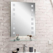 FACKELMANN - Set di mobili da bagno, 5 pezzi, colore: Marrone Lima - Specchio da bagno con lavabo in ceramica, 60 cm e LED
