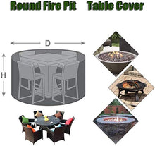 YULIAN Copertina di mobili Terrazza Rotonda 140x110 cm, Mobili da Giardino, Terrazza Giardino Mobili Covers Covers e Sedie Inverno Crocths, Grigio