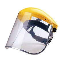 Happyyami 2Pz Motosega Casco in PVC Taglio Erba Sicurezza Visiera Schermo Protettivo Antispruzzo per Lavori di Cucina in Ufficio Protezione Esterna Industriale (Giallo)