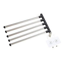 MRDAER Portasciugamani, portasciugamani in Acciaio Inossidabile, portasciugamani Girevole, portasciugamani a Parete, Supporto con Barre girevoli, per Cucina, Bagno, Toilette (Dimensioni: 3 Bracci)