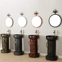F-HOME Lavabo, Lavandino da Bar in Ferro Battuto Stile Industriale retrò Vanità della Toilette Dell'hotel del Bagno Domestico (Colore : Silver Retro)