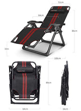 AI LI WEI SHUAIIJUAN Sedia per Il Tempo Libero Domestico Folding Prato sedie a Sdraio Sedia a Sdraio Poltrone piegante di Campeggio della Zero Gravity Lounger con Black Cuscino Max.200kg