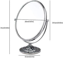 AJH Home Makeup Specchio per Il Trucco da Viaggio con ingrandimento, specchietto per Il Trucco Specchio per Il Trucco Girevole Specchio da Bagno in Stile Cristallo