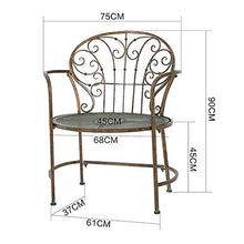 UWY Panchine da Giardino in Metallo Panchine da terrazza, Panchine da Giardino retrò Panchine da Balcone per Interni, Panchine da Parco con schienali, Sedie da Veranda, Panchine Doppie per Il Te