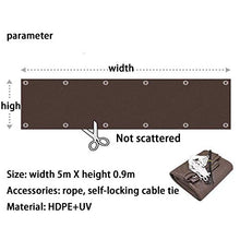 FREEDOH Copertura Schermo Privacy Balcone 3,5 Piedi X 16,4 Piedi Rete Schermi Ponte Rete a Rete Recinzione Protezione Balcone Tenda Sole Antivento per Patio Recinzione Cortile Veranda,0.9x5m