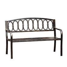 LXLH Panchina da Giardino Panca da Esterno in Metallo panchina da terrazza, la Panca Decorativa da Giardino di casa può ospitare 3 Persone, Panca da Salotto con braccioli e Schienale