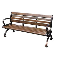 ZXF- Sedia da Parco con Schienale per Esterni, Panchina per Il Tempo Libero per La Protezione Ambientale, Legno Antisettico/Legno di Plastica, Sedia A Pedale in Alluminio Pressofuso