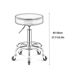 Poltrone Nubao Parrucchiere taglio Sgabello con ruote, regolabile Salon Sgabello con seduta in pelle sintetica nera, Altezza regolabile 45-59 cm, peso 160 Kg supportati, Pedicure Stoolfor salone di be