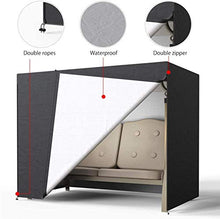 DIELUNY 2 posti Altalena Copertura Impermeabile Giardino Esterno Patio Altalena Amaca Copertura Parasole Copertura sedie a Sdraio Nero