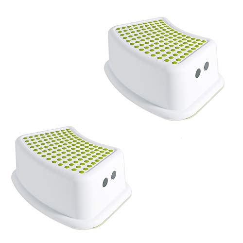Niduo Bear Bagno Toilet Stepsthool Step Sgabello per Toddlers, Cucina Sollevamento Sgabello Inserti in Gomma Antiscivolo,Verde