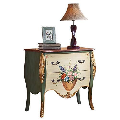 Zhengowen Cassettiera Cassetto in Legno massello Verniciato Armadi Porch Gabinetto Europea retrò Fare Vecchi armadi di immagazzinaggio Retro Credenza Industriale (Colore : Yellow, Size : 85x44x92cm)