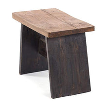 Design Delights - Sgabello Schemel 40 rustico, in mogano massiccio, 40 x 31 x 25 cm (larghezza x altezza x profondità), poggiapiedi, sgabello decorativo in legno