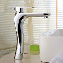 Bacino Rubinetti, Ottone Solido Moderno Bagno Lavandino Single Handle Lavabo Calda Fredda del Miscelatore di Acqua del Rubinetto