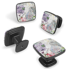 Giardino di primavera Pomelli per Porta Set di 4 Pomelli per Mobili Manopole per Cassetti Cucina Armadio Vetro