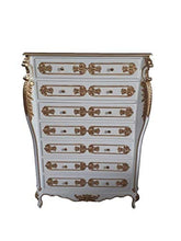 Louis XIV. Louises Barock Rokoko - Cassettiera in stile antico, colore: Bianco con oro