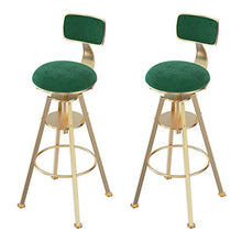 CMX-Barhocker Sgabelli da Bar Set di 2 sedie da Bar Regolabili in Altezza da banco Sedile Girevole a 360 Gradi Sedie da Pranzo Moderne da Cucina Rotonde in Velluto, capacità 150 kg