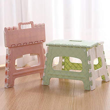 Sgabello Pieghevole da bagno Sgabello pieghevole per bambini Adulti Adulti Plastica Camping BBQ Cassaforte Sedia pieghevole portatile con manici Sgabello da bagno antiscivolo ( Color : Light Green )