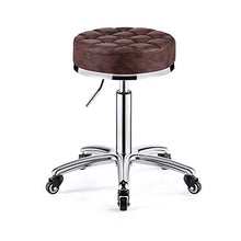 SXRDZ Lab Sgabello su ruote, regolabile in altezza Sgabello girevole con PU Nero sedile in pelle sintetica, Altezza regolabile 48-60 cm, peso 160 Kg supportati, lavoro Sgabello for Estetista Parrucchi