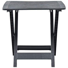 SKM Tavolo da Giardino Antracite 79x72x70 cm in Plastica