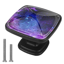 Nebulosa Viola Spazio Pomelli per Porta Set di 4 Pomelli per Mobili Manopole per Cassetti Cucina Armadio Vetro