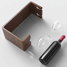 Porta Vino Legno Indipendente Wine Rack Dell'organizzatore di Immagazzinaggio for I Piani Cucina, Tavolo, Dispensa, Tenere Premuto 1 Bottiglie di Vino E 2 Bicchieri, Noce