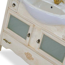 Shop Chic Mobile da bagno classico moderno con lavabo in caramica con ante in vetro