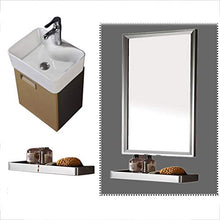 ZTGL Mobile Bagno Sospes con Lavabo, Mobile Sottolavabo per Bagno, Lavabo per Vasi in Ceramica, Specchio e Rack di Stoccaggio,Giallo