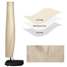 OKPOW Copertura per ombrellone in Tessuto Oxford 420D, Impermeabile, con Cerniera, per ombrellone da Giardino Ø 400 cm, ombrellone da Esterno
