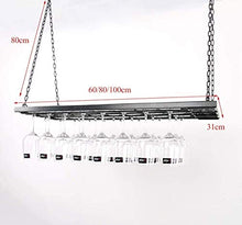 Mensola Della Decorazione Del Soffitto Del Soffitto Della Cremagliera Del Bicchiere Di Vino Di Stile Semplice Del Ferro Appeso Per Lo Stoccaggio Delle Cucine Dei Ristoranti (Dimensioni: 60 * 31Cm), 1
