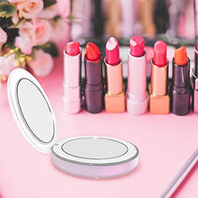 ADSE Specchio per Il Trucco Portatile Specchio per Il Trucco Illuminato a LED 1X / 3X Specchio con Illuminazione a Specchio bifacciale Pieghevole Portatile ingranditore