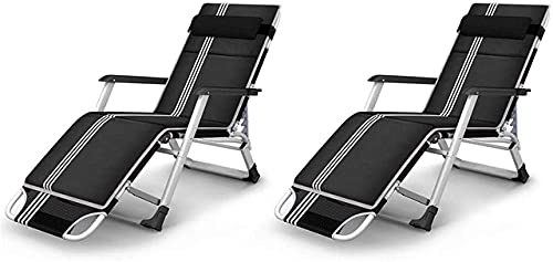 CCLLA Lettino Prendisole Leggero Sedie da Giardino Pieghevoli Set di 2 sedie a gravità Zero, Sedia Sdraio reclinabile, Sdraio Pieghevole da Giardino Spiaggia, Ufficio Balcone pisolino per Il Tempo