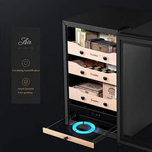 Cigar Cabinet Costante di Temperatura E umidità Gabinetto della Famiglia Mini Cigar Cabinet Legno di Cedro Cigar Gabinetto Cigar Box Cigarette Cabinet 70L (Color : Black, Size : 45 * 52 * 72.5cm)