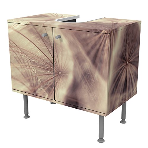 Mobile per lavabo design Detailed dandelions macro shot with vintage blur effect 60x55x35cm, basso, Larghezza: 60cm, regolabile, mobiletto da lavandino, lavandino, mobiletto da lavabo, lavabo, mobiletto, bagno, bagnetto, mobile da bagno
