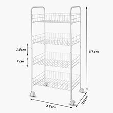 &ripiano di stoccaggio Scaffale di stoccaggio della cucina, atterraggio può spostare il carrello Scaffale dell'organizzatore del supporto di stoccaggio della cucina - Unità di rasatura -3 Livello Scaf