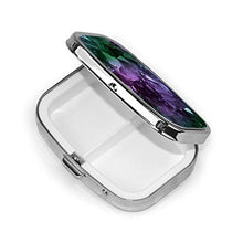 Scatola quadrata per pillole medicina geode cristallo moda pillola organizzatore viaggio pillola dispenser per vitamine integratori