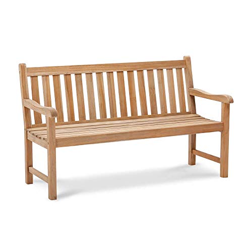 Robusta panchina da Giardino a 2,5 posti in Teak Riciclato - Panchina da Giardino Brun / 82x150x60cm (HxWxD)