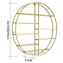 Portabottiglie rotondo, portabottiglie per vino semplice a parete, portabottiglie per vino/d'oro / 70×11×70cm