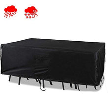 Ydq Copertura per Tavolo da Giardino Tessuto Oxford 600D Impermeabile Antivento Antipolvere Anti-UV Copertura Mobili Giardino con Custodia,214 * 112 * 61cm
