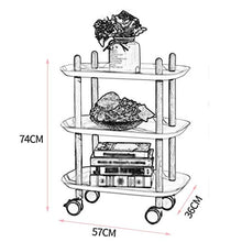 YIN YIN Carrello per ripiani Passeggino, cremagliera for passeggino in plastica rimovibile moda semplice multi-strato di stoccaggio cucina ristorante hotel passeggino cremagliera, 3 colori 57X36X74 cm