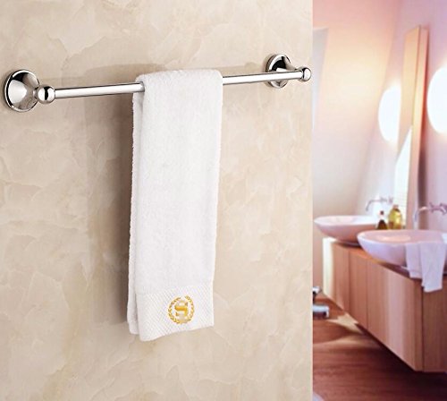 MBYW Portasciugamani Alto carico Portasciugamani da Bagno Mensola portaoggetti Acciaio Inossidabile, portaoggetti per Bagno, Montaggio a Parete, portasciugamani Singolo, Finitura Lucida, 60 cm