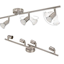 Lampadario Camera Letto Moderno WOWATT Lampada Faretti da Soffitto LED Plafoniera Bagno Lampadario Cucina Faretti Orientabili Lampada da salotto 4 Luci GU10 Bianca Fredda 6W 600LM RA83 IP20