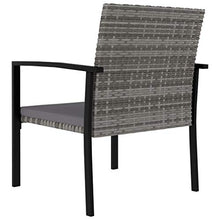 FAMIROSA Sedie da Pranzo per Giardino 2 pz in Polyrattan Grigio-5112